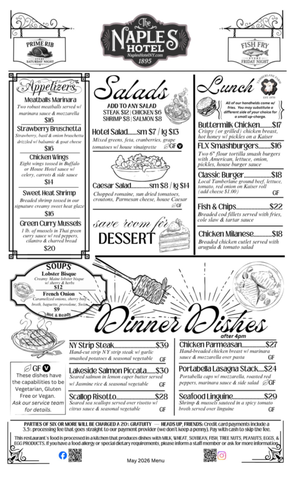 May 2026 Menu